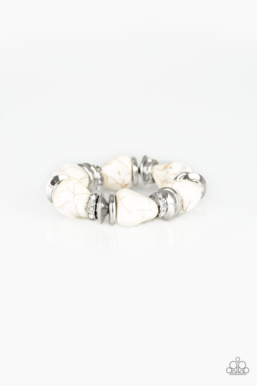 Stone Age Stunner- White - Chic Jewelry by Lizzette