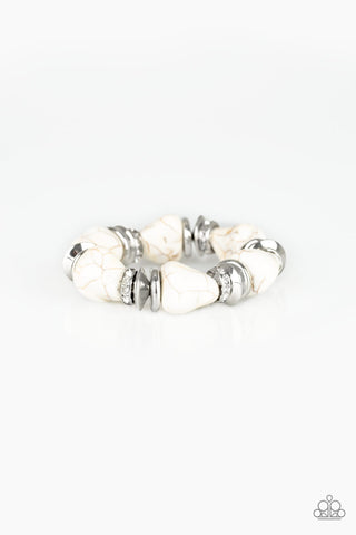 Stone Age Stunner- White - Chic Jewelry by Lizzette