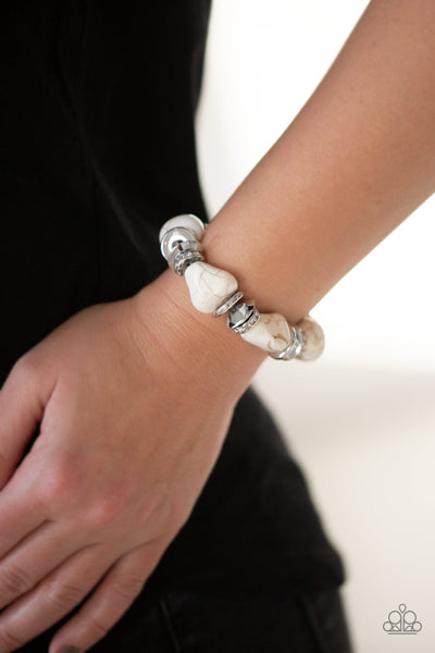 Stone Age Stunner- White - Chic Jewelry by Lizzette