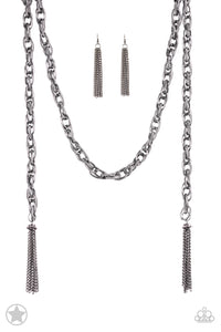 SCARFed for Attention - Gunmetal - Chic Jewelry by Lizzette