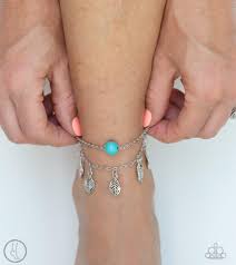 Earthy Explorer - Blue Anklet